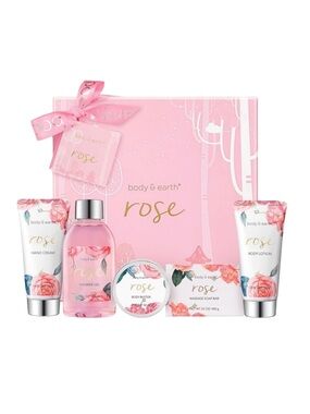 Body & Earth 🌹 Rose Bath and Body Gift Set